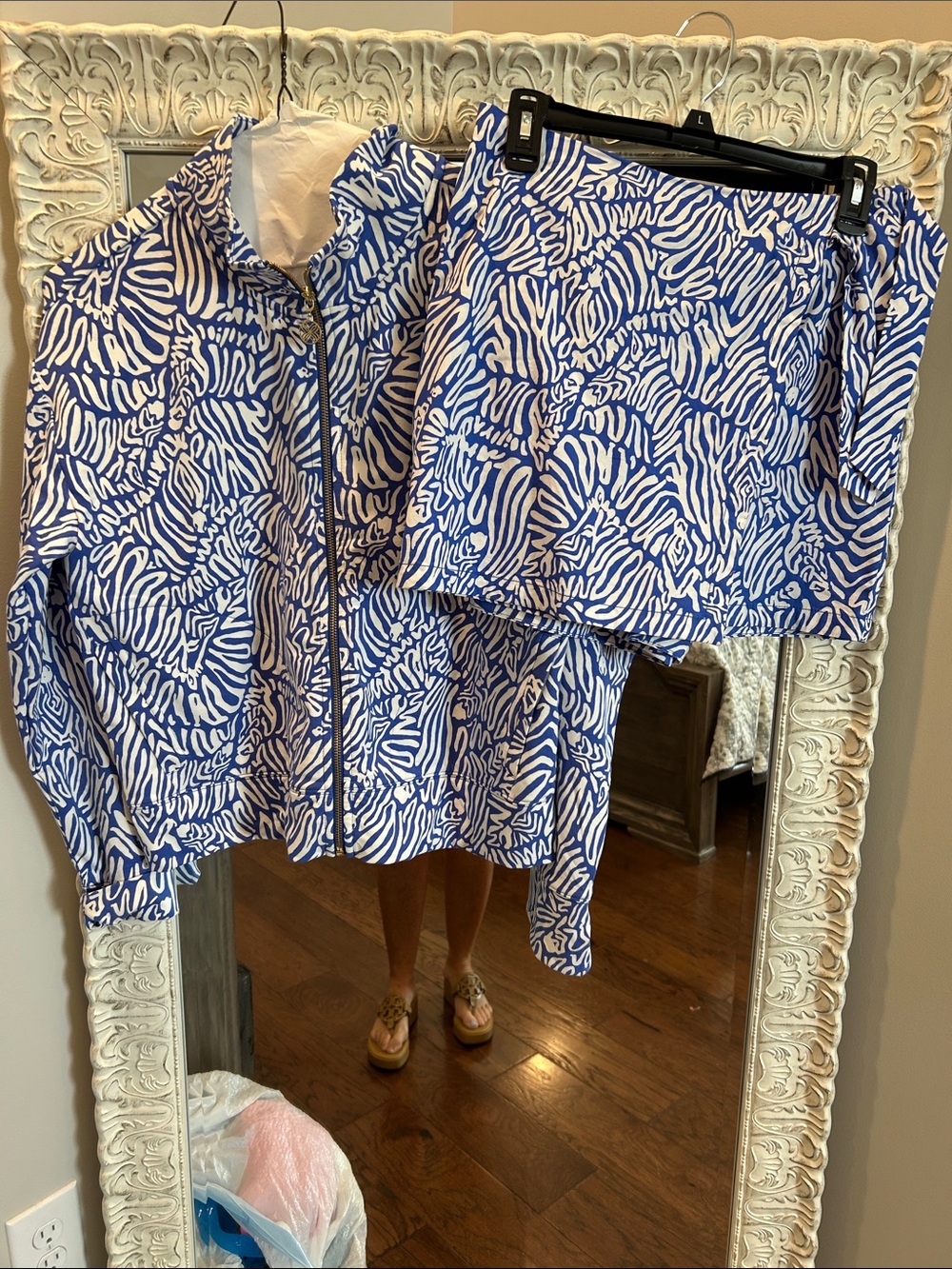Lilly Pulitzer Blue and White Printed Skort Set